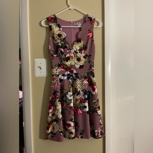 purple floret dress